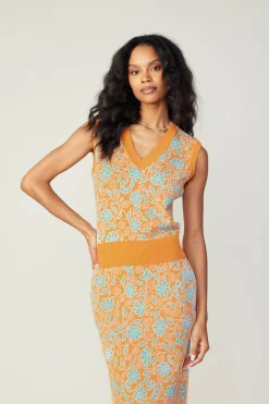 Sale Floral Sweater Vest Women Knitwear | Sleeveless Tops