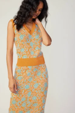 Sale Floral Sweater Vest Women Knitwear | Sleeveless Tops