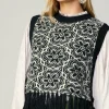 Fashion Floral Tassel Sweater Vest Women Sweaters
