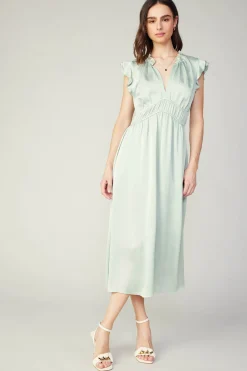 Clearance Florence Ruffled Midi Dress Women Midi Dresses