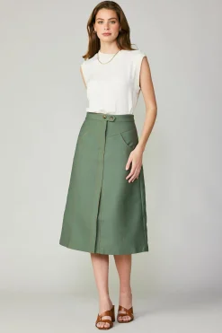 Discount Front Slit Midi Skirt Women Skirts
