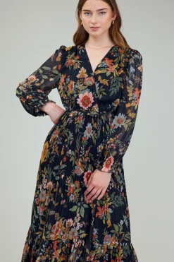 Hot Glimmer Botanical Maxi Dress Women Maxi Dresses
