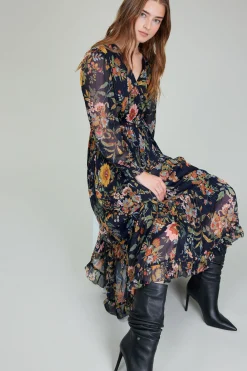 Hot Glimmer Botanical Maxi Dress Women Maxi Dresses