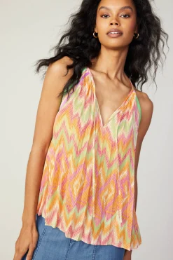 Fashion Gradient Chevron Tank Women Sleeveless Tops