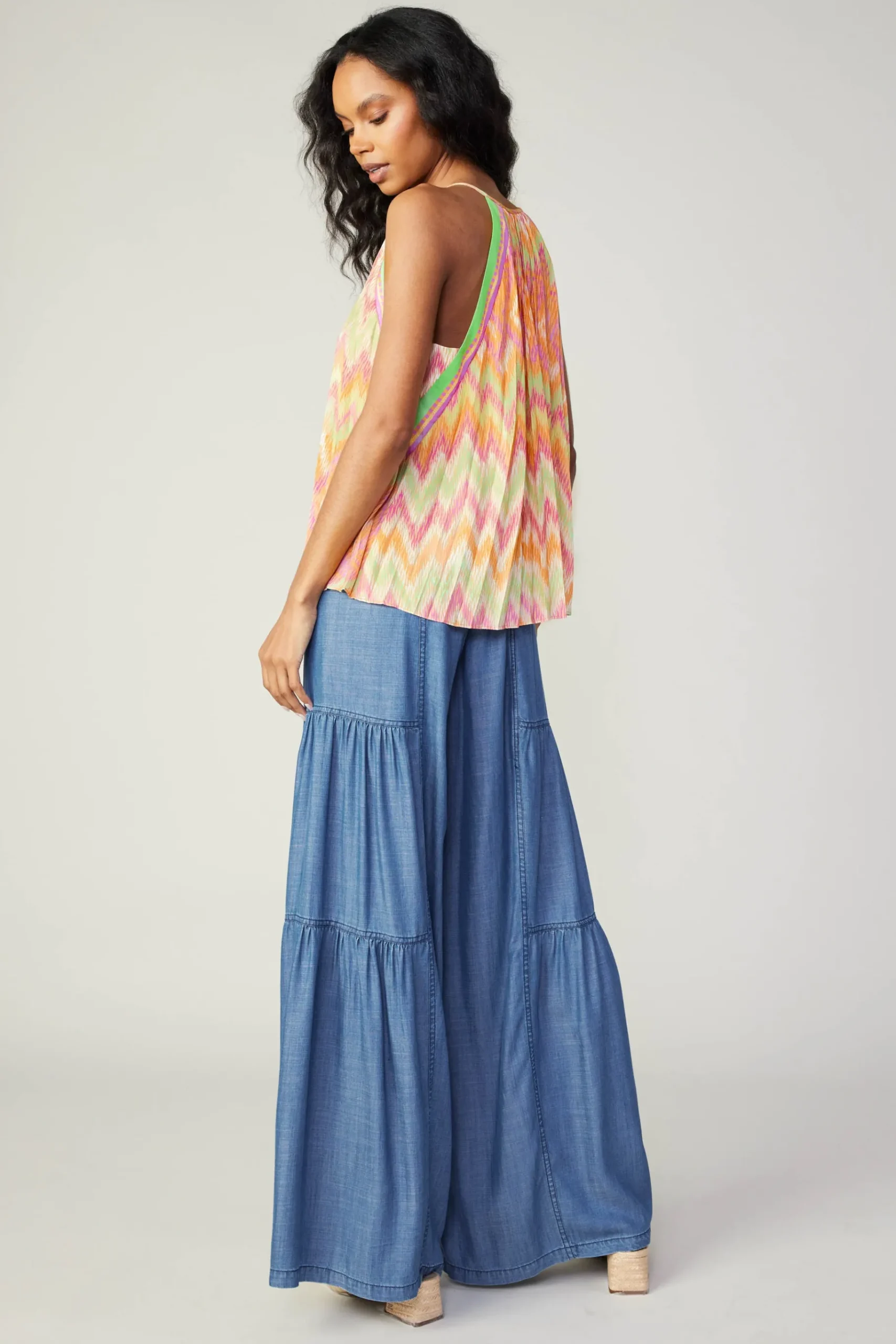 Fashion Gradient Chevron Tank Women Sleeveless Tops
