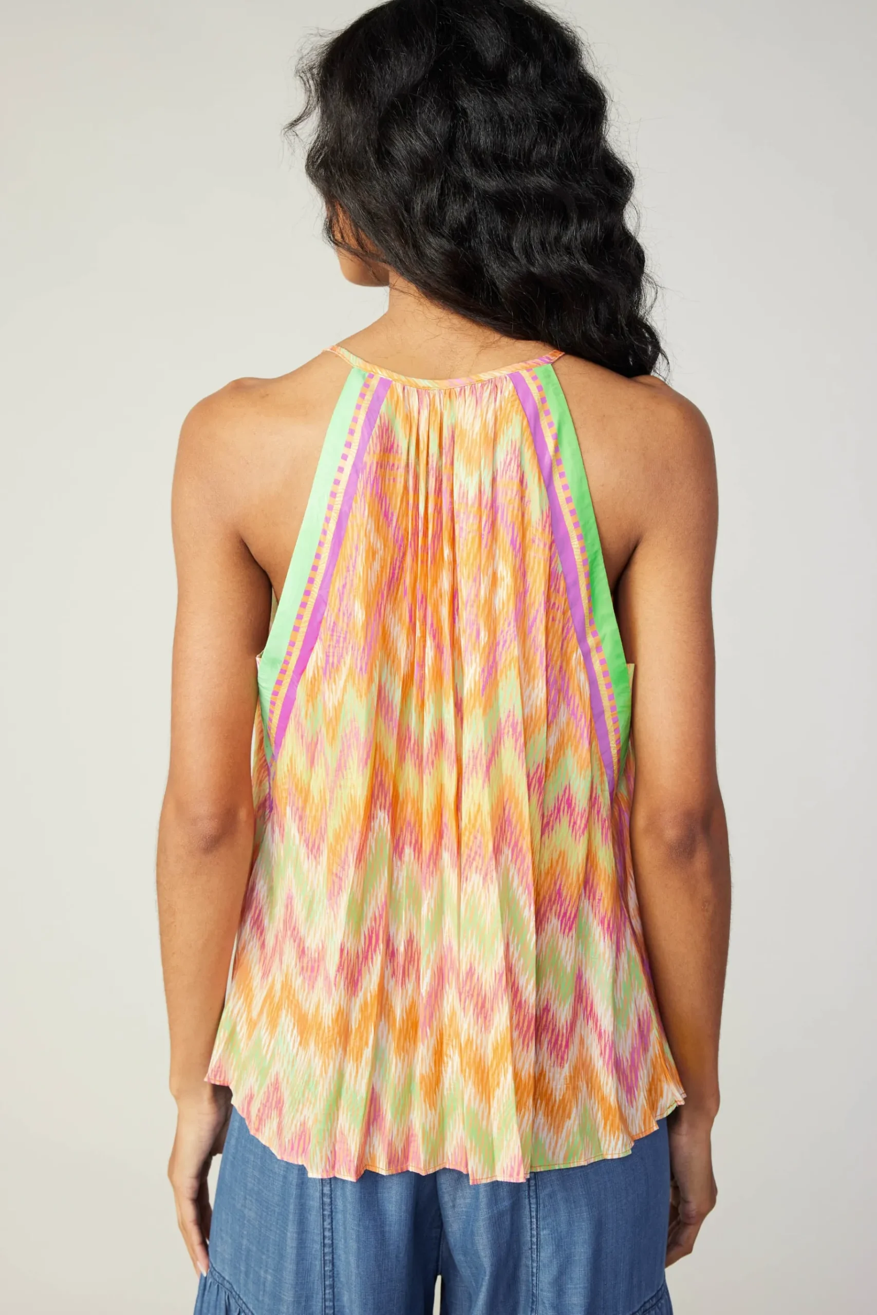 Fashion Gradient Chevron Tank Women Sleeveless Tops