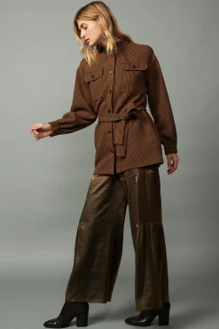 Online Houndstooth Oversized Jacket Women Coats & Jackets