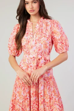 Hot Ilana Pleated Midi Dress Women Midi Dresses