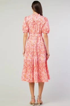 Hot Ilana Pleated Midi Dress Women Midi Dresses