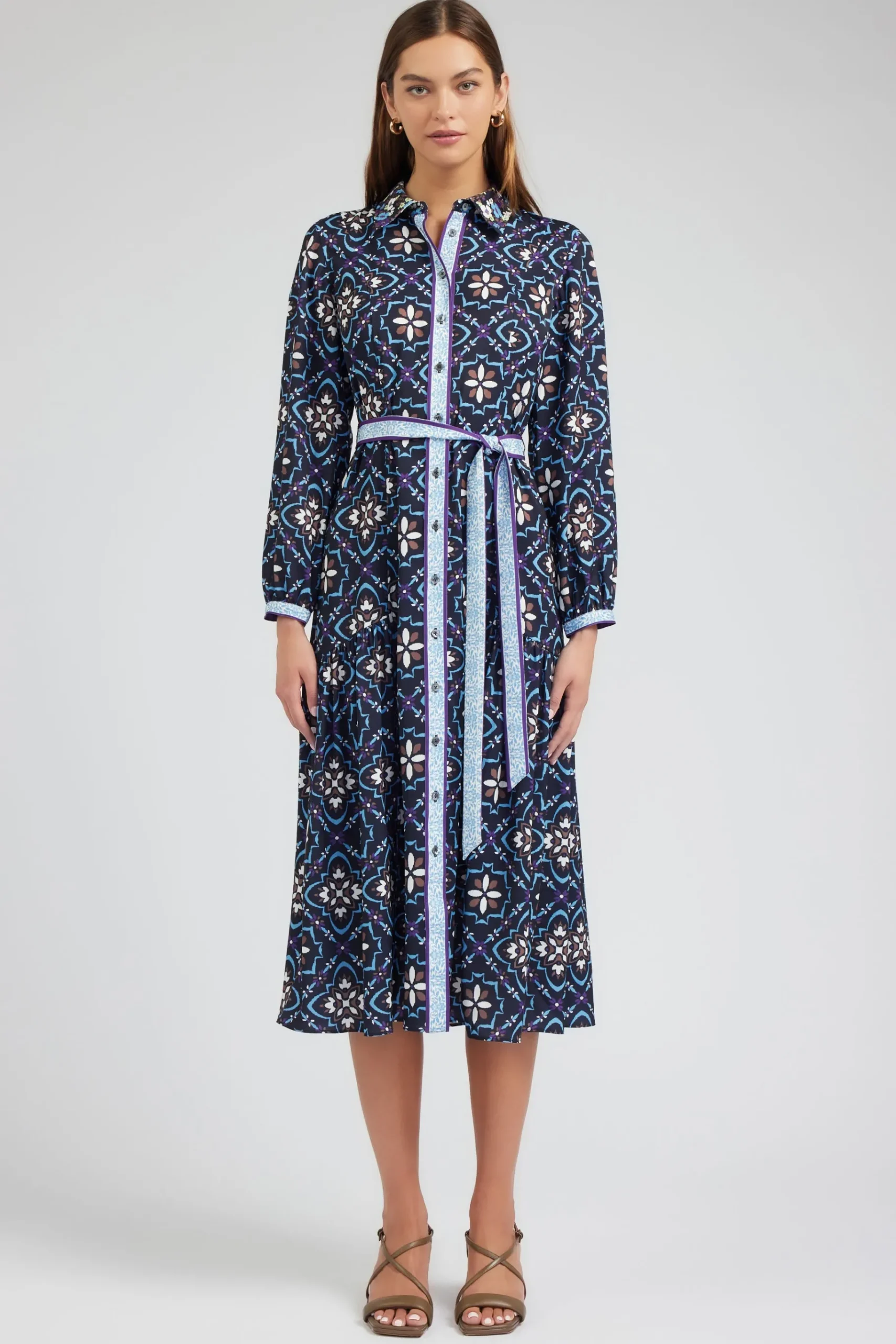 Sale Kaleidoscope Motif Maxi Dress Women Maxi Dresses | Midi Dresses