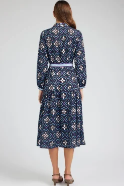 Sale Kaleidoscope Motif Maxi Dress Women Maxi Dresses | Midi Dresses