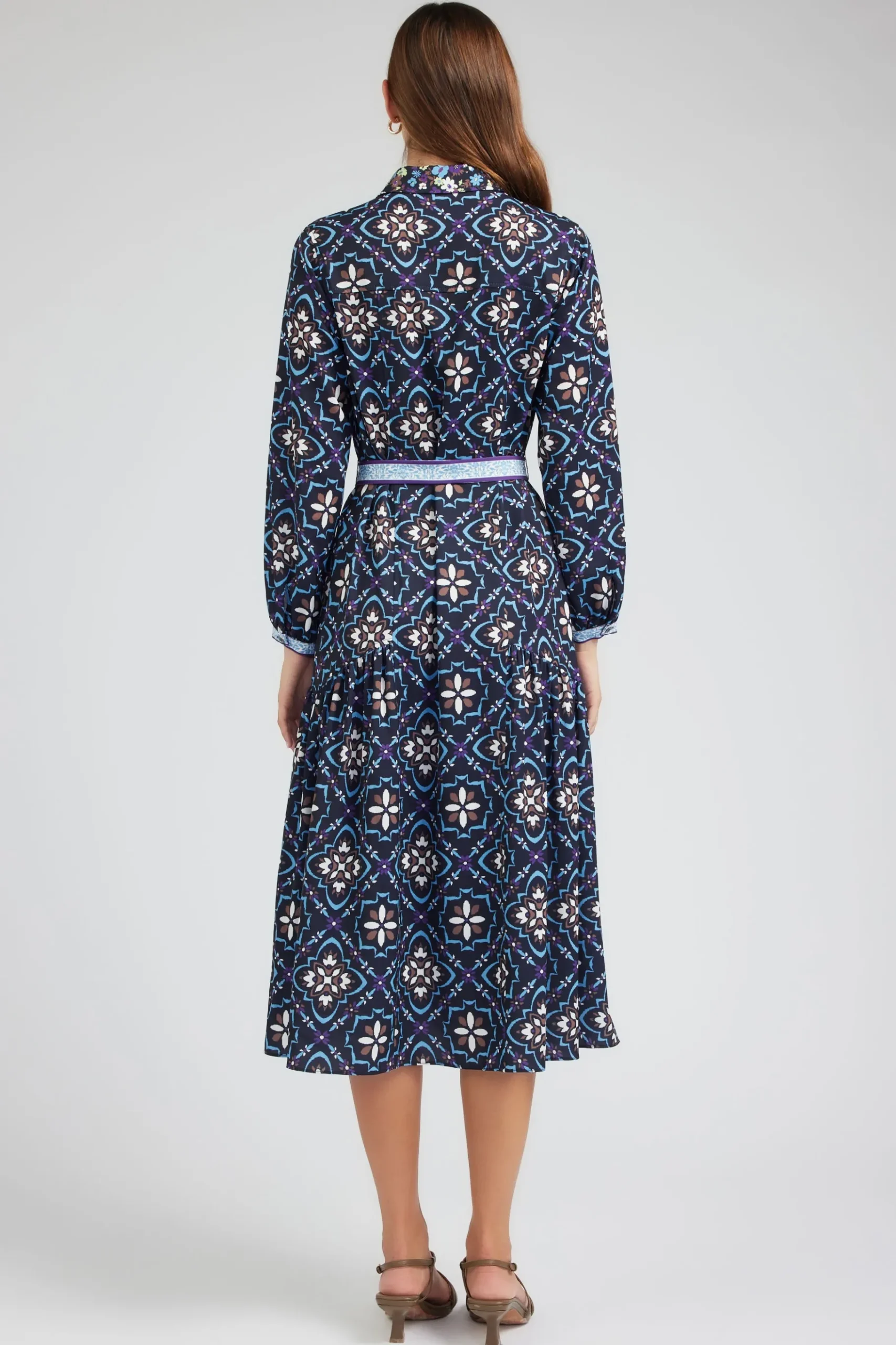 Sale Kaleidoscope Motif Maxi Dress Women Maxi Dresses | Midi Dresses