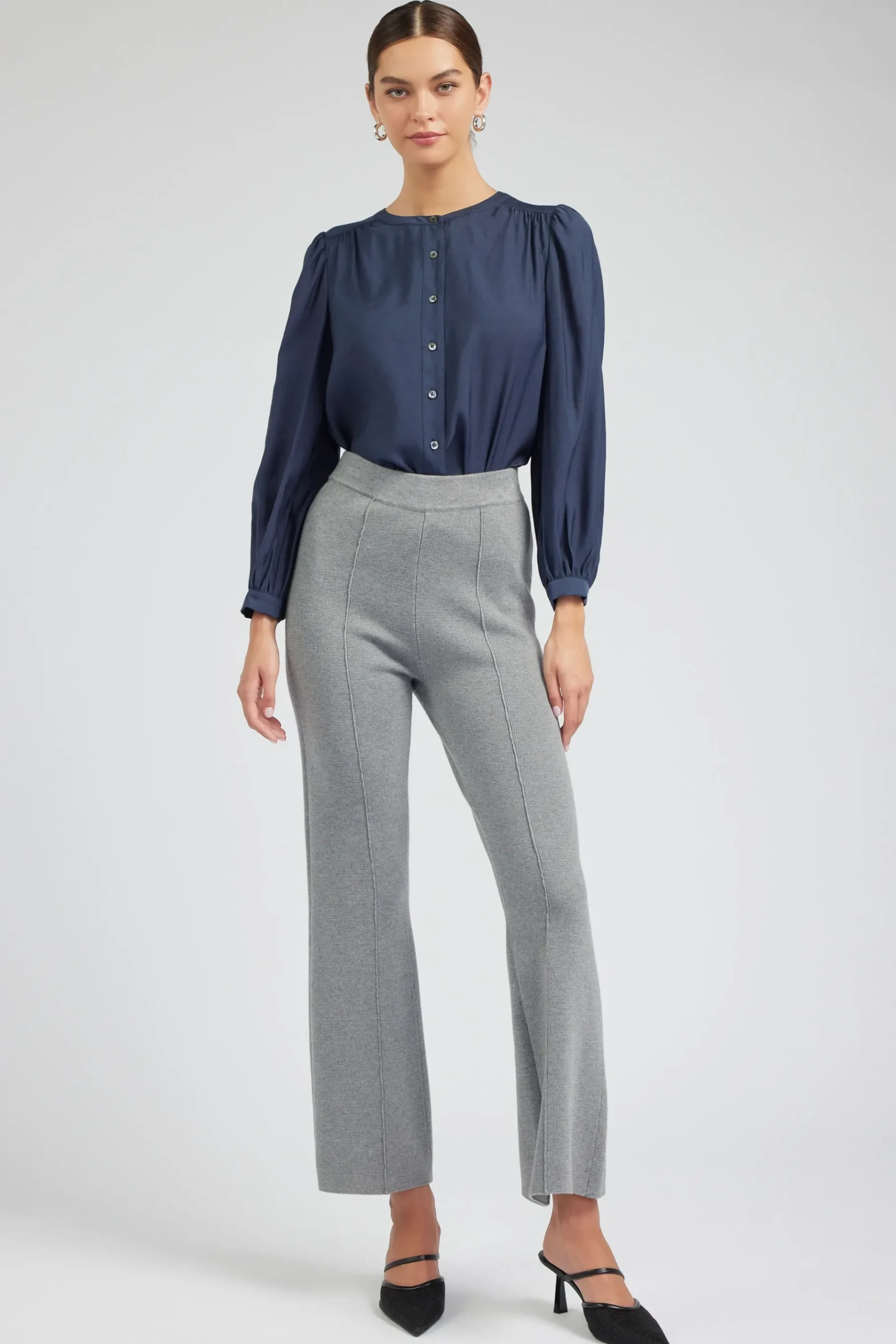 New Knit High Waist Pants Women Knitwear | Pants