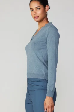 Online Lace Collar Sweater Top Women Long Sleeve Tops | Sweaters