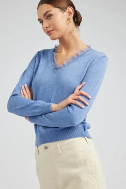 Hot Lace Detail Sweater Top Women Knitwear | Sweaters