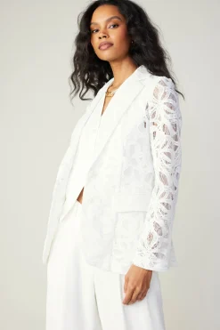 Online Lace Single Breasted Blazer Women Coats & Jackets