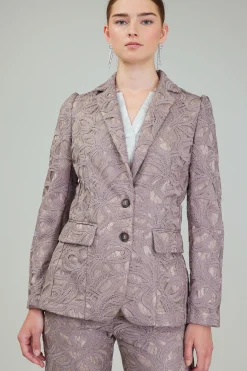 Fashion Lace Single Breasted Blazer Women Coats & Jackets