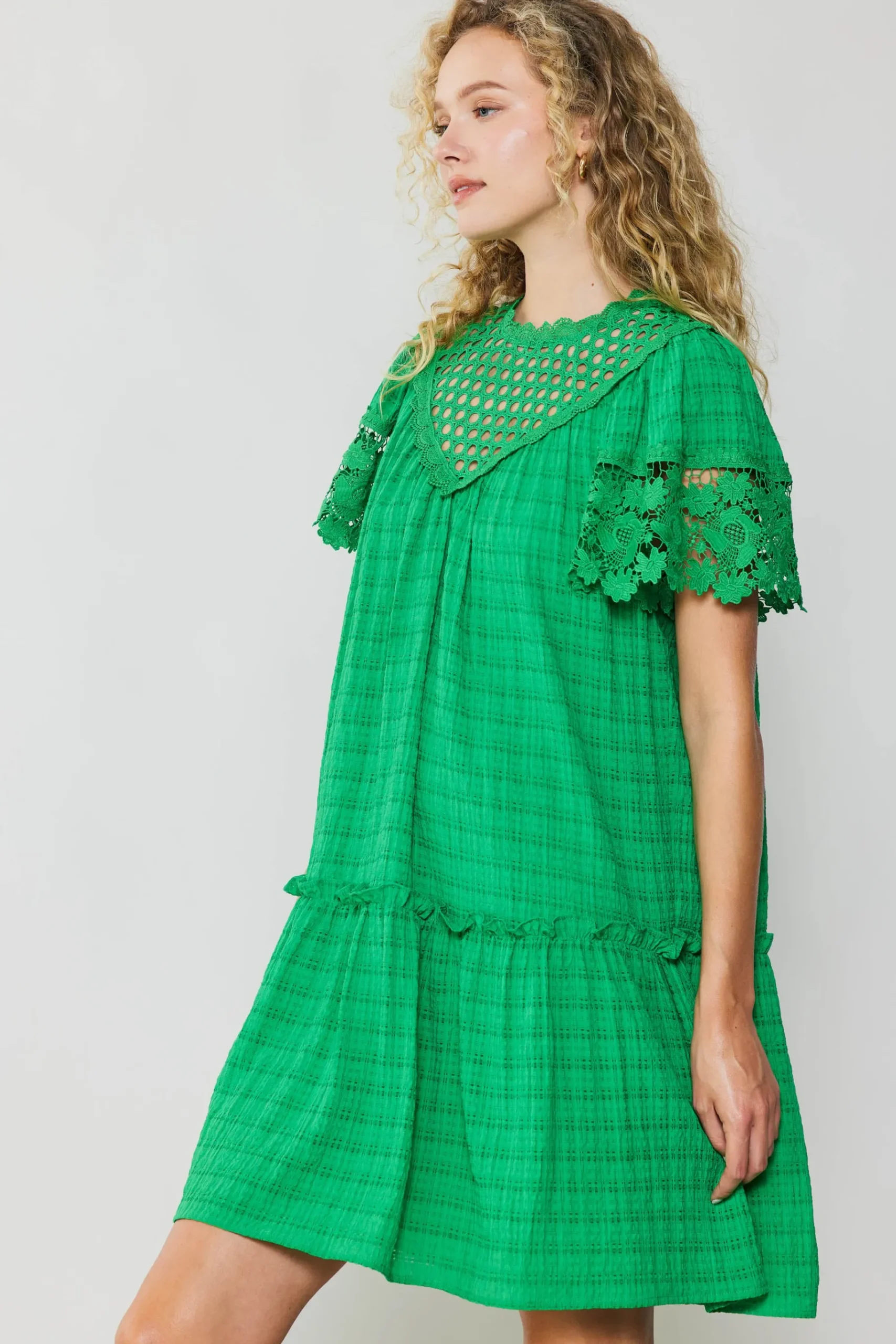 Discount Lace Sleeve Mini Dress Women Mini Dresses