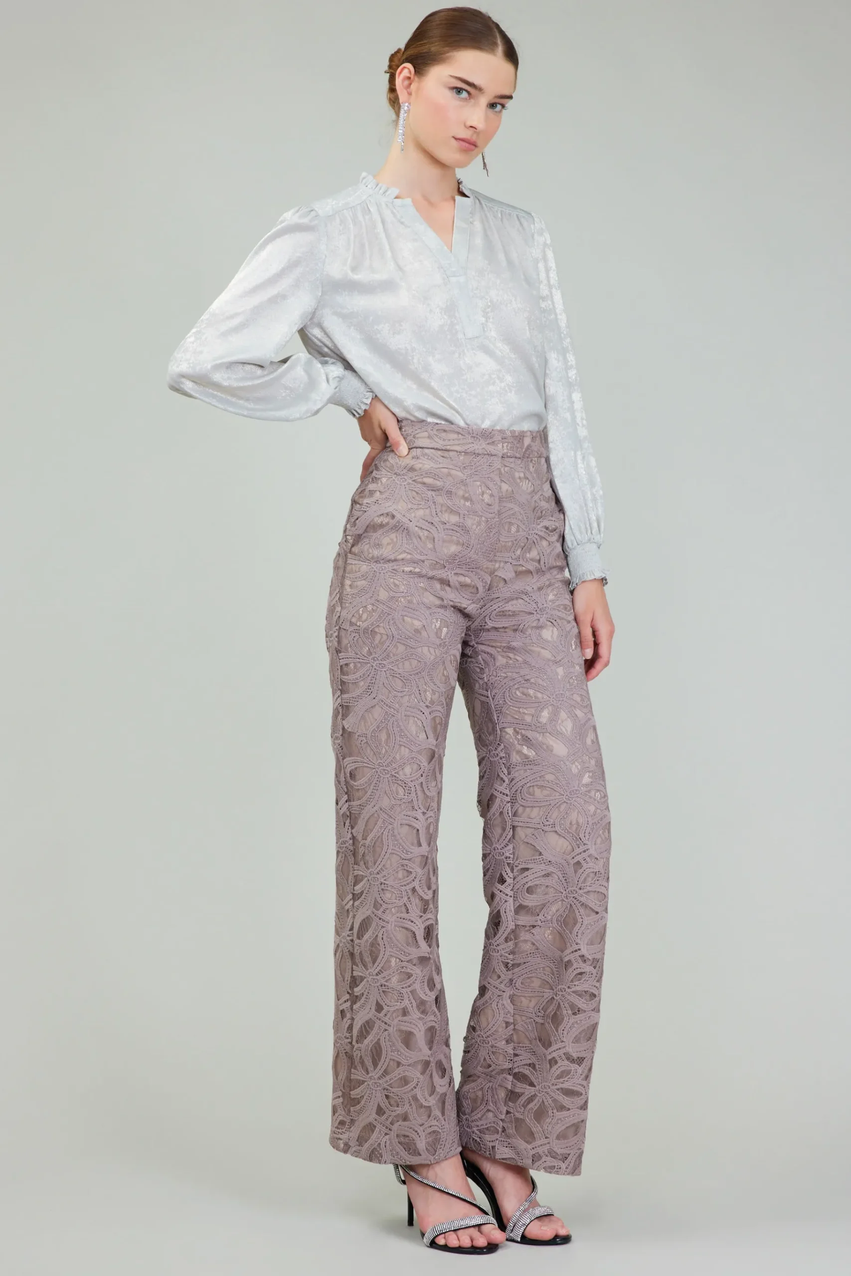 Discount Lace Straight Pant Women Pants