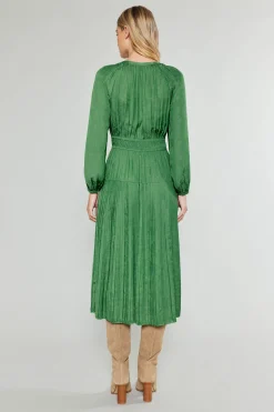 New Laraline Paisley Jacquard Midi Dress Women Midi Dresses