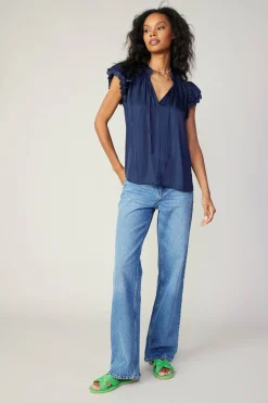 Sale Layered Lace Sleeve Top Women Short Sleeve Tops