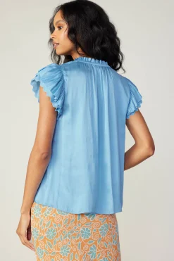 Hot Layered Lace Sleeve Top Women Short Sleeve Tops