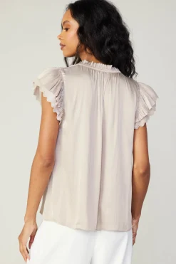 Clearance Layered Lace Sleeve Top Women Short Sleeve Tops