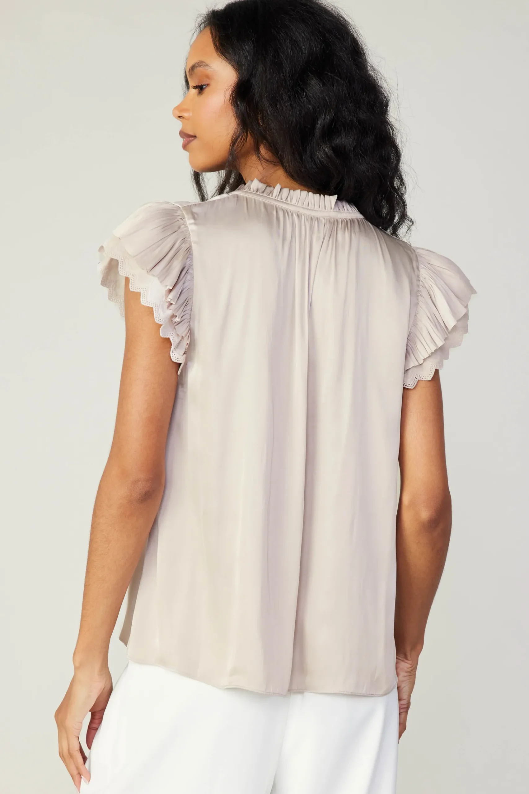 Clearance Layered Lace Sleeve Top Women Short Sleeve Tops