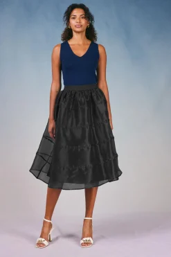 Clearance Lined Organza Skirt Women Skirts