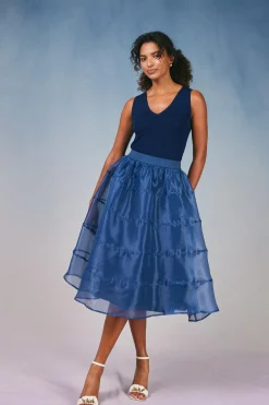 Hot Lined Organza Skirt Women Skirts