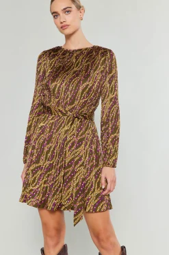 Sale Link Motif Mini Dress Women Mini Dresses