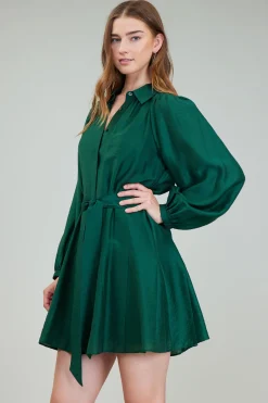 Clearance Lustrous Belted Mini Dress Women Mini Dresses