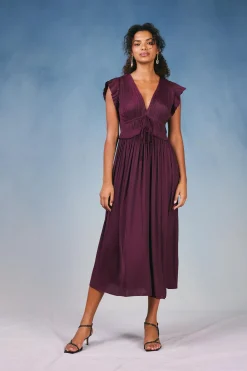 Fashion Mara Pleated Maxi Dress Women Maxi Dresses