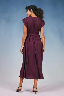 Fashion Mara Pleated Maxi Dress Women Maxi Dresses