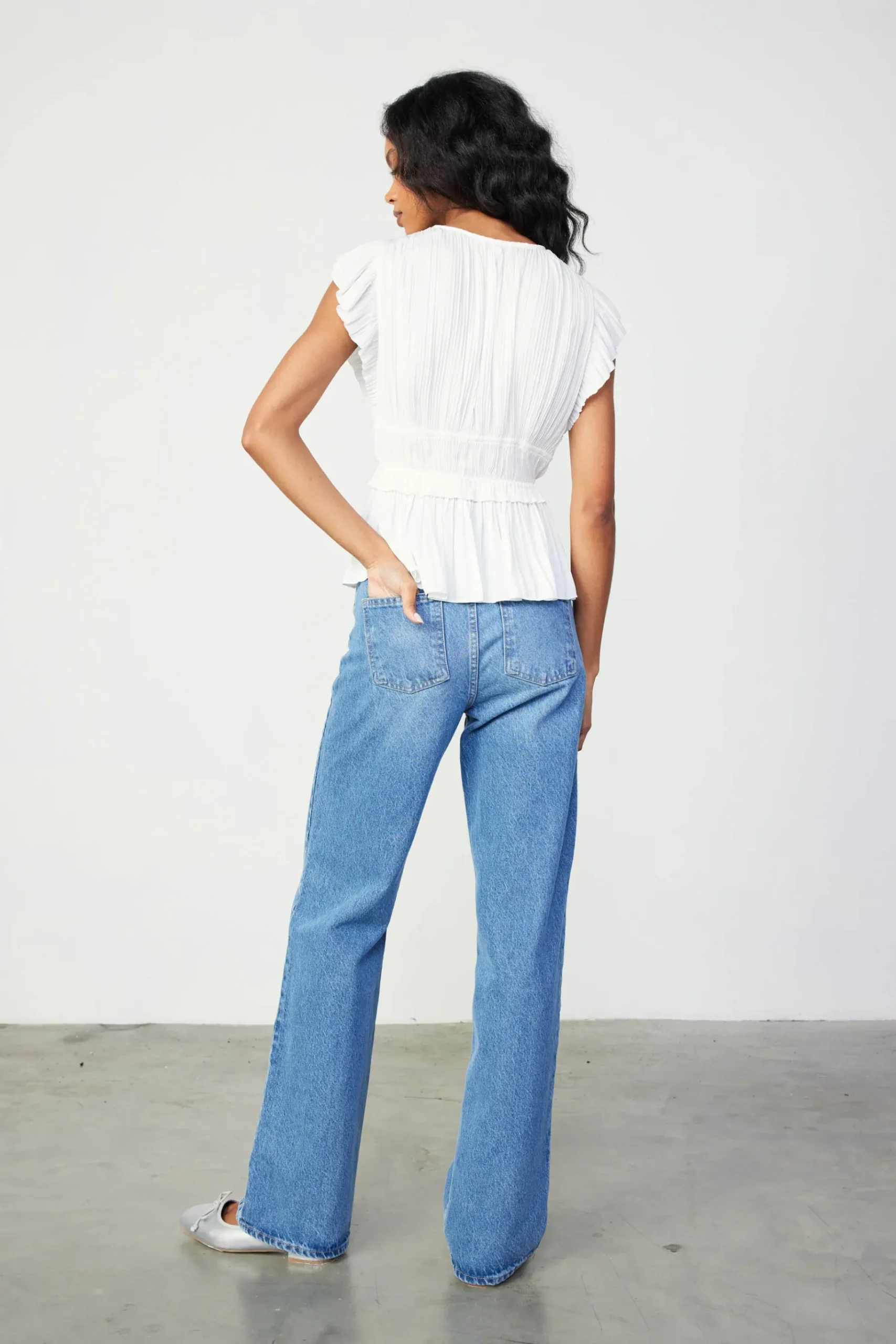 New Mara Pleated Sleeveless Blouse Women Sleeveless Tops