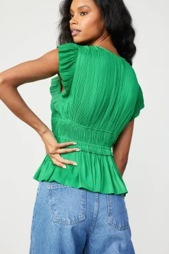 Outlet Mara Pleated Sleeveless Blouse Women Sleeveless Tops