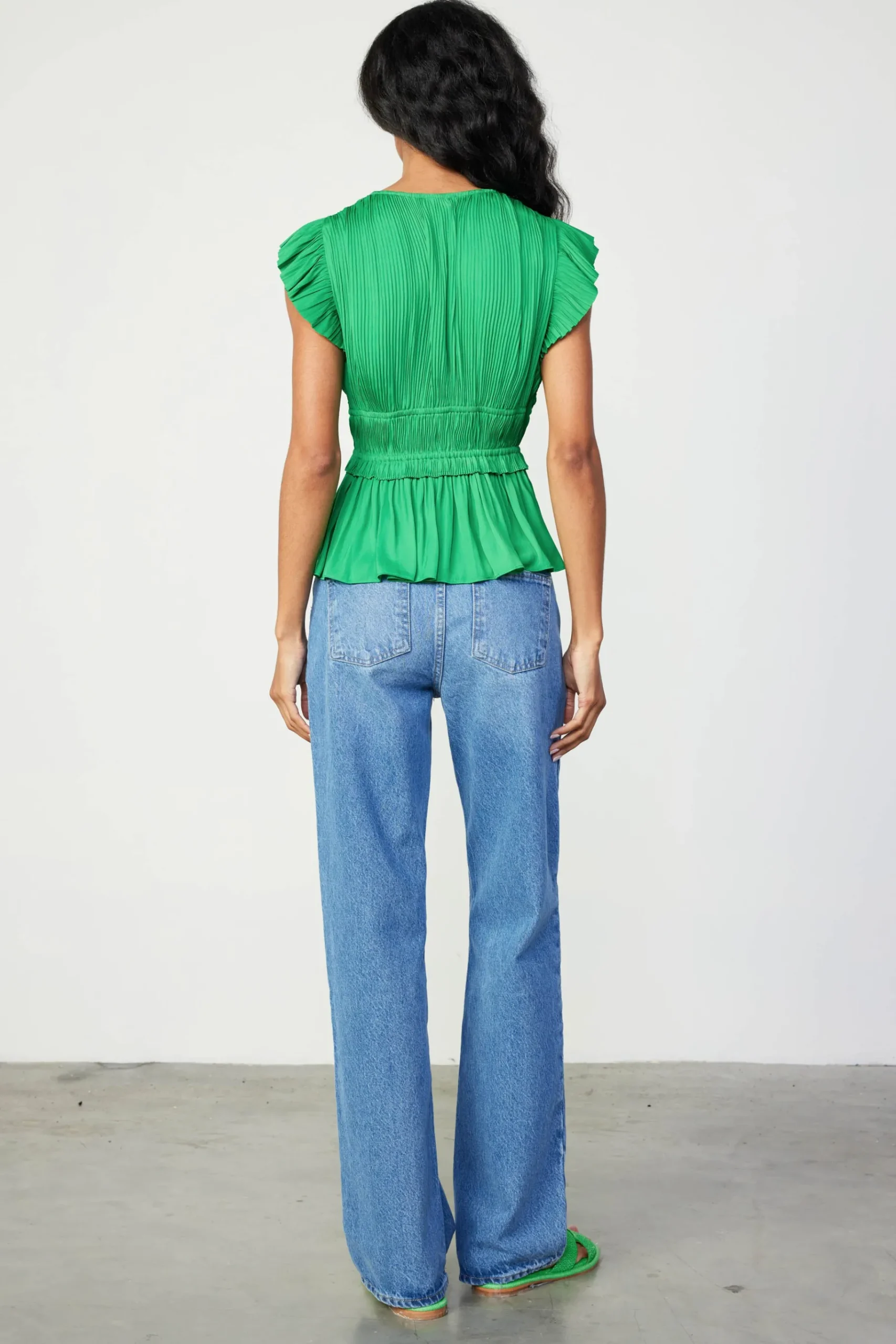 Outlet Mara Pleated Sleeveless Blouse Women Sleeveless Tops
