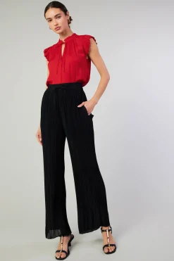 Best Margot Pleated Blouse Women Short Sleeve Tops