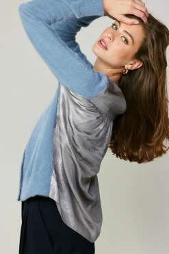 Best Metallic Contrast Cardigan Women Cardigans