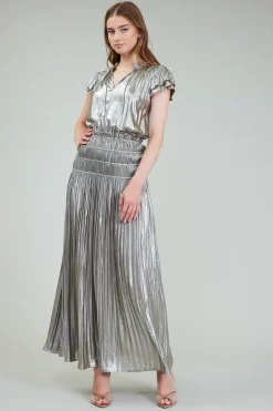 Best Metallic Maxi Dress Women Maxi Dresses
