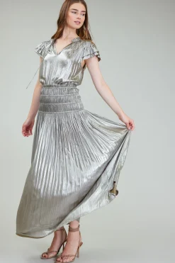 Best Metallic Maxi Dress Women Maxi Dresses