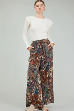 Sale Mixed Print Pants Women Pants
