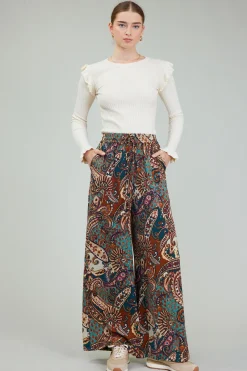 Sale Mixed Print Pants Women Pants