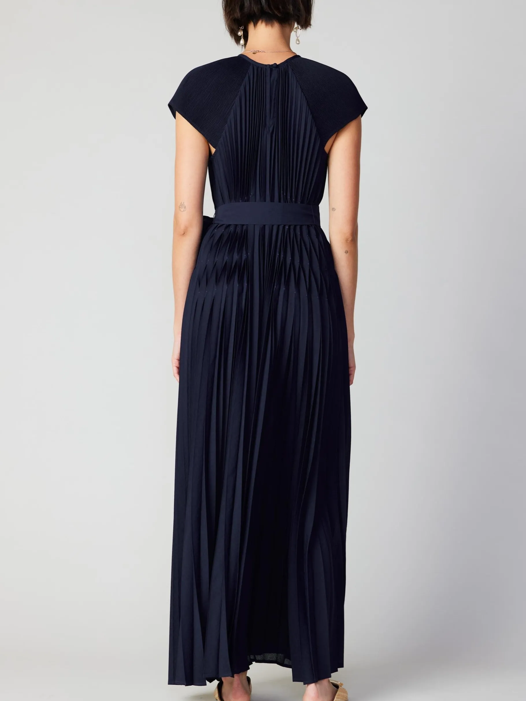 Hot Mona Pleated Maxi Dress Women Maxi Dresses