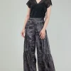 Online Opalescent Textured Tiered Pants Women Pants
