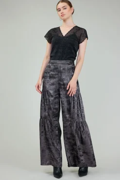 Online Opalescent Textured Tiered Pants Women Pants