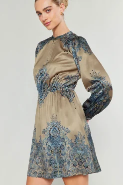 Hot Ornate Motif Mini Dress Women Mini Dresses