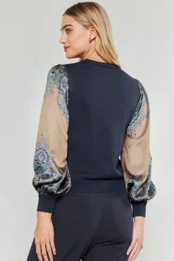Sale Ornate Motif Sweater Top Women Knitwear | Sweaters