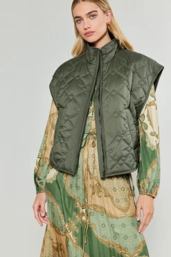 Best Oversize Quilted Vest Women Coats & Jackets