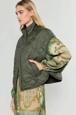Best Oversize Quilted Vest Women Coats & Jackets